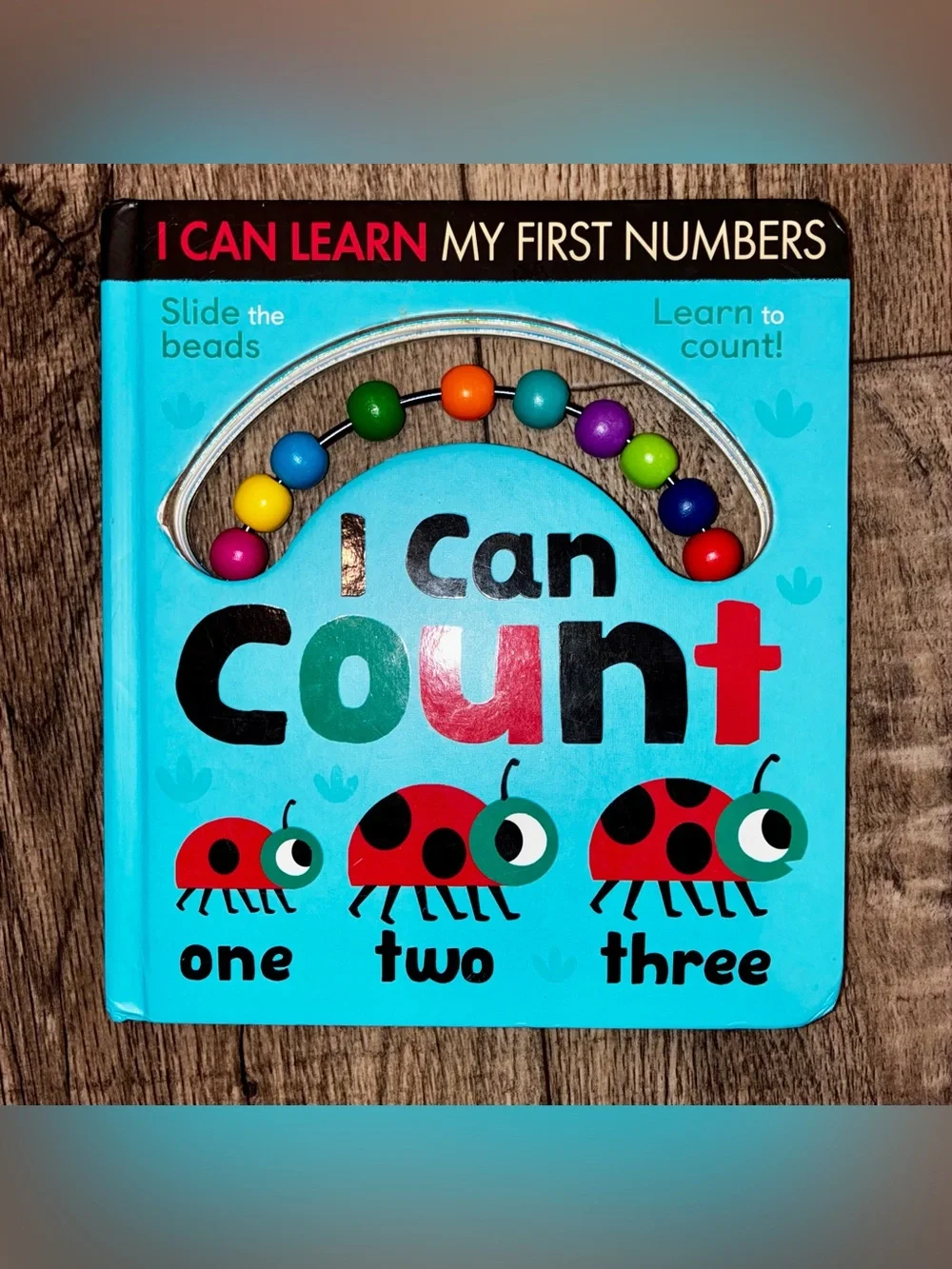 I Can Count - Blue Kids Counting Board Book with Bead Slider